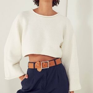 Silence + Noise roll neck Cropped Sweater